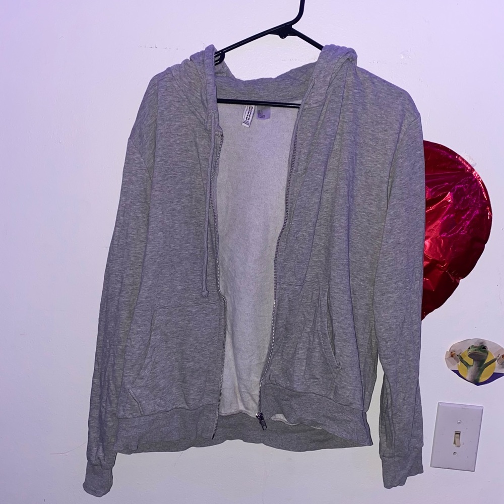 Gray Zip up sweater
